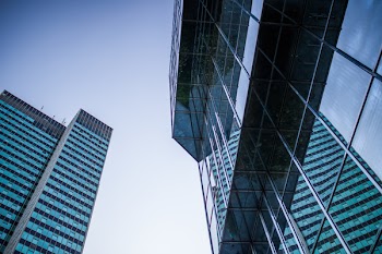 Low Angle View of Curtain Wall Building