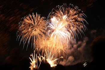 low angle-view of fireworks