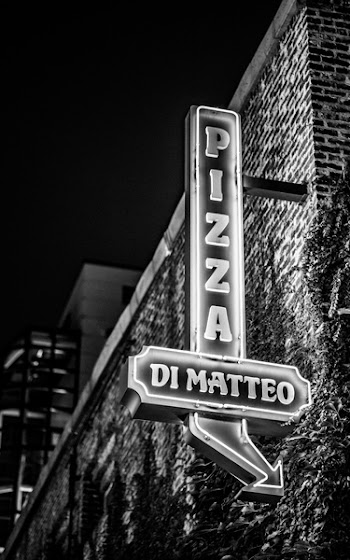Low Angle View of Pizza Di Matteo Neon Signage