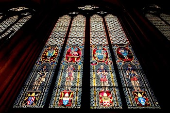 Low Angle View of Stained Glass Window