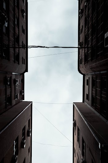 Low Angle View of Two Buildings
