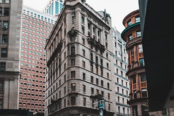 Low-angle View of White Concrete Building