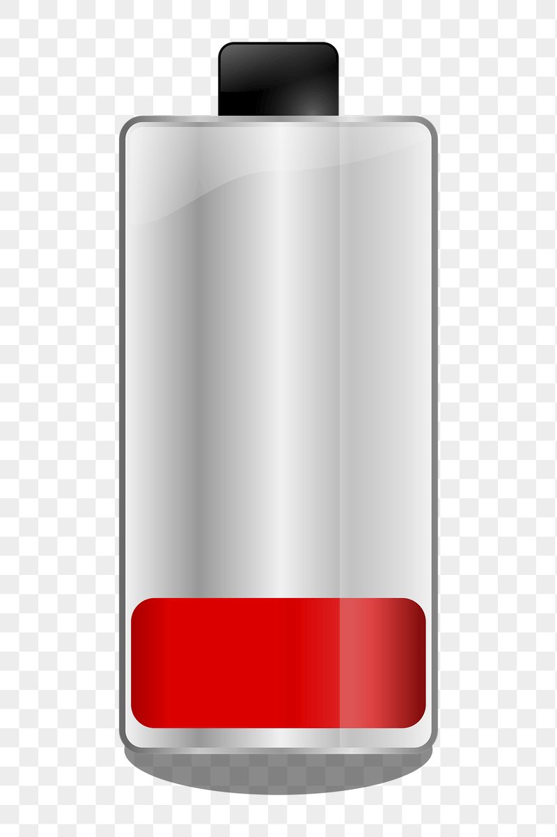 Low battery png sticker illustration, | Free PNG - rawpixel
