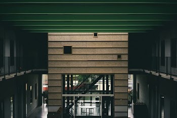 low-light photo of building interior