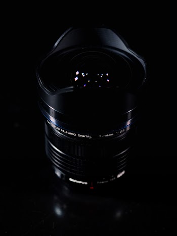 Low Light Photography of Black Camera Lens