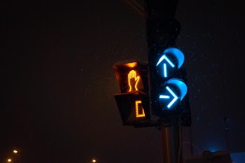 Low Light Photography of Traffic Light
