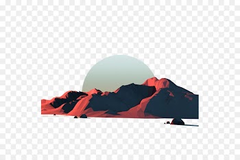 Low poly 3D computer graphics Graphic design Concept art Illustration - Geometric mountain 