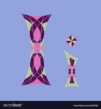 Low poly letter I in colored mosaic polygon vector image