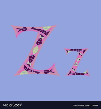 Low poly letter Z in colored mosaic polygon vector image