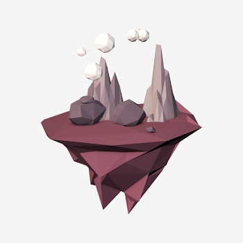 Low Polygon Lowpoly Hill Stone, Cloud, Fantasy, Abstract PNG ...