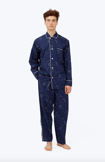 lowell-pajama-set-classic-man-sleep-style-button-down-cotton ...