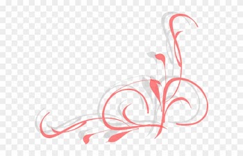 Lower Coral Swirl With Shadow Clip Art At Clker - Coral And Mint Border