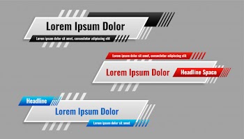 Lower third banner template in different styles Free Vector
