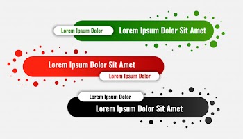 Lower third banners in rounded style Free Vector