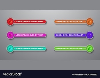 lower third colorful banner collection with bell