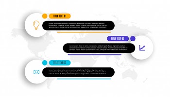 Lower third style three business infographic template Free Vector
