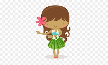 Luau Girl Clipart 02 - Cute Hawaii Girl Clipart