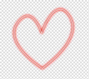 Luces de neon, heart illustration transparent background PNG clipart