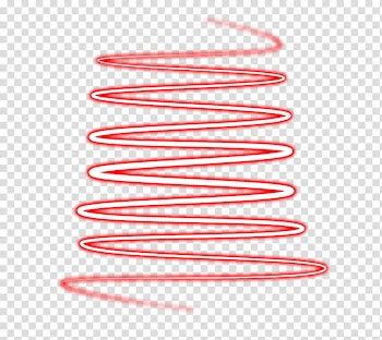 Luces de neon, red line curved transparent background PNG clipart