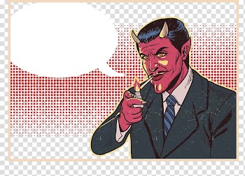Lucifer Devil Demon Illustration, Demon smoking transparent background PNG clipart