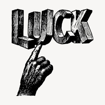 Luck word clipart, vintage illustration | Free Vector - rawpixel