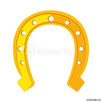 lucky horseshoe traditional design icon