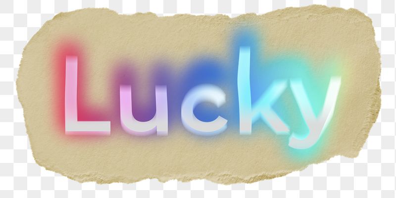 Lucky png ripped paper word | Free PNG - rawpixel
