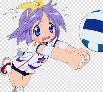 Lucky Star Konata Izumi Anime Kagami Hiiragi Kyoto Animation, volleyball transparent background PNG clipart