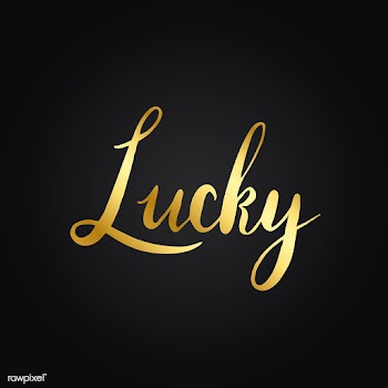 Lucky word typography style vector | Free stock vector - 517602