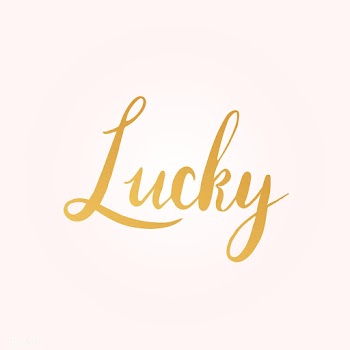 Lucky word typography style vector | Free stock vector - 517684