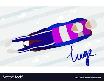 luge winter sport two men in a sled