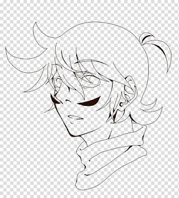 Luigi Line Drawing, male anime character transparent background PNG clipart