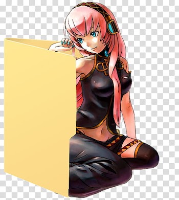 Luka Vocaloid, red haired girl anime character transparent background PNG clipart