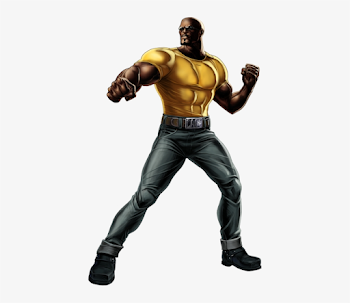 Luke Cage Right Portrait Art - Luke Cage Marvel Png - Free ...