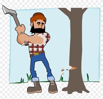 Lumberjack Cliparts - Tree Cutting Clip Art