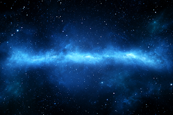 Luminous Electric-Blue Nebula in Deep Space