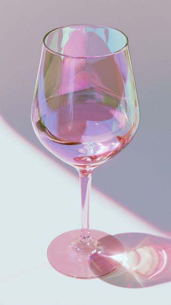 Luminous Wine Glass with Gradient Colors