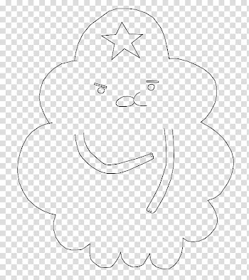 Lumpy Space Princess Line Art transparent background PNG clipart