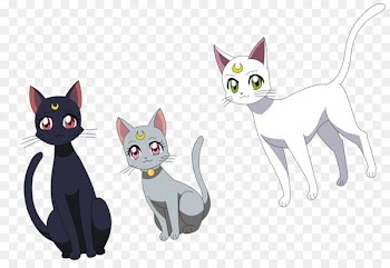 Luna, Artemis, and Diana Luna, Artemis, and Diana Sailor Moon Cat - Whiskers 
