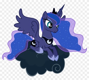Luna On A Cloud By The-intelligentleman - Tekening My Little Pony Princess Luna