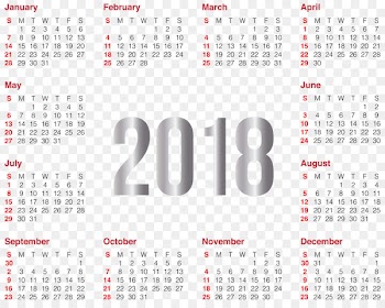 Lunar calendar Clip art - 2018 