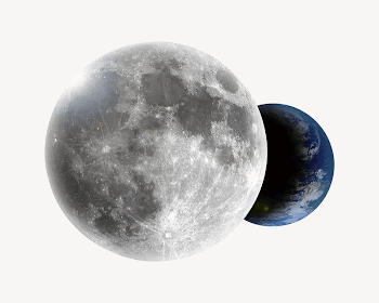 Lunar eclipse collage element psd | Free PSD - rawpixel