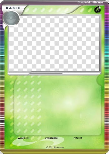 LunarEclipse Blanks , green Pokemon trading game card frame transparent background PNG clipart