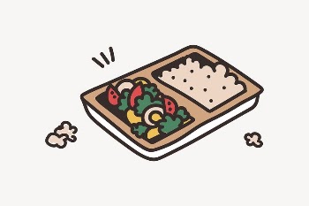 Lunch box doodle collage element | Free Vector - rawpixel