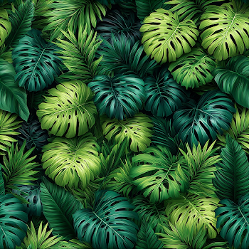 Lush Tropical Foliage Pattern