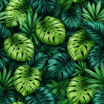 Lush Tropical Foliage Pattern