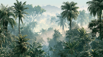Lush Tropical Forest Mural