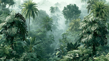 Lush Tropical Forest Mural