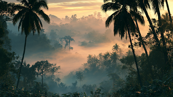 Lush Tropical Jungle at Golden Hour
