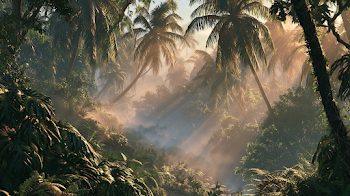 Lush Tropical Rainforest Dawn